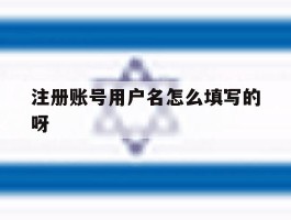 注册账号用户名怎么填写的呀的简单介绍