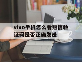 vivo手机怎么看短信验证码是否正确发送