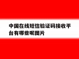 中国在线短信验证码接收平台有哪些呢图片的简单介绍