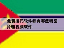 免费接码软件都有哪些呢图片和视频软件