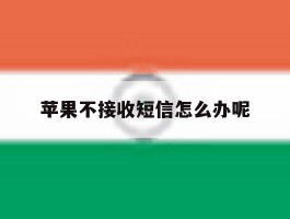 苹果不接收短信怎么办呢