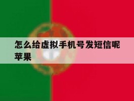 怎么给虚拟手机号发短信呢苹果