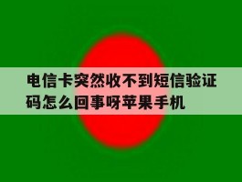 包含电信卡突然收不到短信验证码怎么回事呀苹果手机的词条