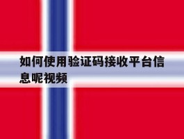 如何使用验证码接收平台信息呢视频