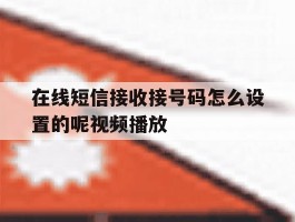 在线短信接收接号码怎么设置的呢视频播放