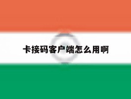 卡接码客户端怎么用啊