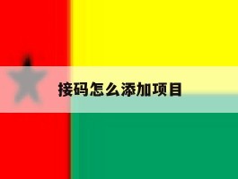 接码怎么添加项目