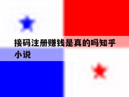 接码注册赚钱是真的吗知乎小说的简单介绍