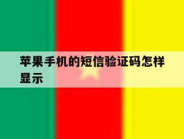 苹果手机的短信验证码怎样显示