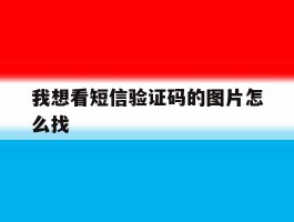 我想看短信验证码的图片怎么找