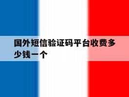 国外短信验证码平台收费多少钱一个