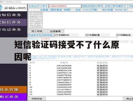 短信验证码接受不了什么原因呢