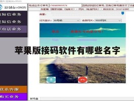 苹果版接码软件有哪些名字