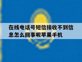 在线电话号短信接收不到信息怎么回事呢苹果手机的简单介绍