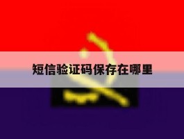 短信验证码保存在哪里