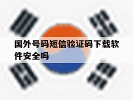 国外号码短信验证码下载软件安全吗