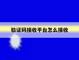 验证码接收平台怎么接收