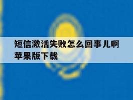短信激活失败怎么回事儿啊苹果版下载