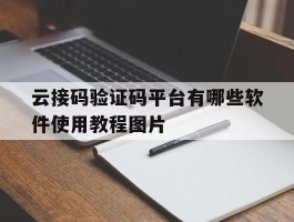 云接码验证码平台有哪些软件使用教程图片的简单介绍