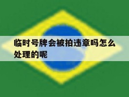 临时号牌会被拍违章吗怎么处理的呢