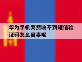 关于华为手机突然收不到短信验证码怎么回事呢的信息