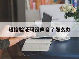 短信验证码没声音了怎么办