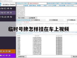 临时号牌怎样挂在车上视频