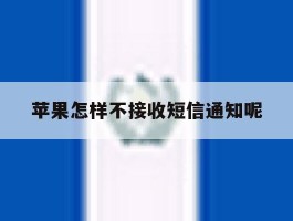 苹果怎样不接收短信通知呢