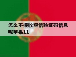 怎么不接收短信验证码信息呢苹果11