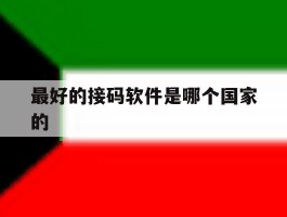 最好的接码软件是哪个国家的