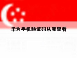 华为手机验证码从哪里看