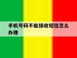 手机号码不能接收短信怎么办理