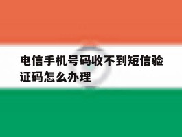 电信手机号码收不到短信验证码怎么办理