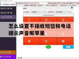 怎么设置不接收短信和电话提示声音呢苹果