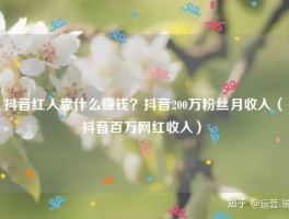 抖音接码赚钱吗是真的吗吗知乎视频的简单介绍