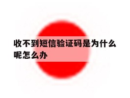 关于收不到短信验证码是为什么呢怎么办的信息