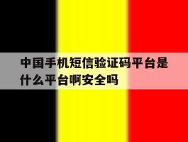 关于中国手机短信验证码平台是什么平台啊安全吗的信息