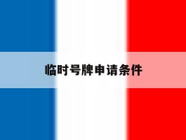 临时号牌申请条件