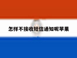 怎样不接收短信通知呢苹果