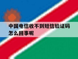 关于中国电信收不到短信验证码怎么回事呢的信息