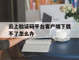 云上验证码平台客户端下载不了怎么办
