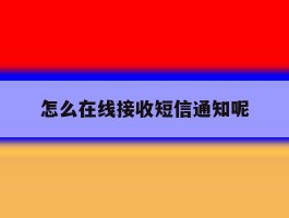 怎么在线接收短信通知呢