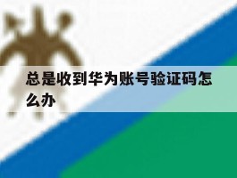 总是收到华为账号验证码怎么办
