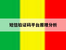 短信验证码平台原理分析