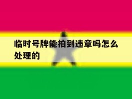 临时号牌能拍到违章吗怎么处理的