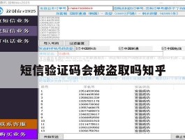 短信验证码会被盗取吗知乎