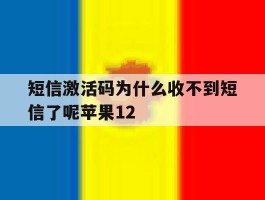 短信激活码为什么收不到短信了呢苹果12的简单介绍