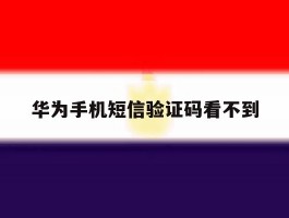 华为手机短信验证码看不到