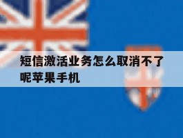 短信激活业务怎么取消不了呢苹果手机的简单介绍