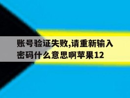 账号验证失败,请重新输入密码什么意思啊苹果12的简单介绍